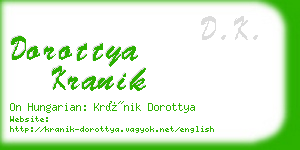 dorottya kranik business card